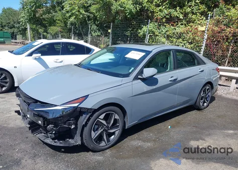 2021 Hyundai Elantra Limited from USA, damaged, VIN KMHLP4AG2MU090452